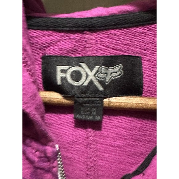 Fox Motor Sports Pink Cheetah Print Women’s Full Zip Sweater Size Medium HTF - Picture 3 of 7